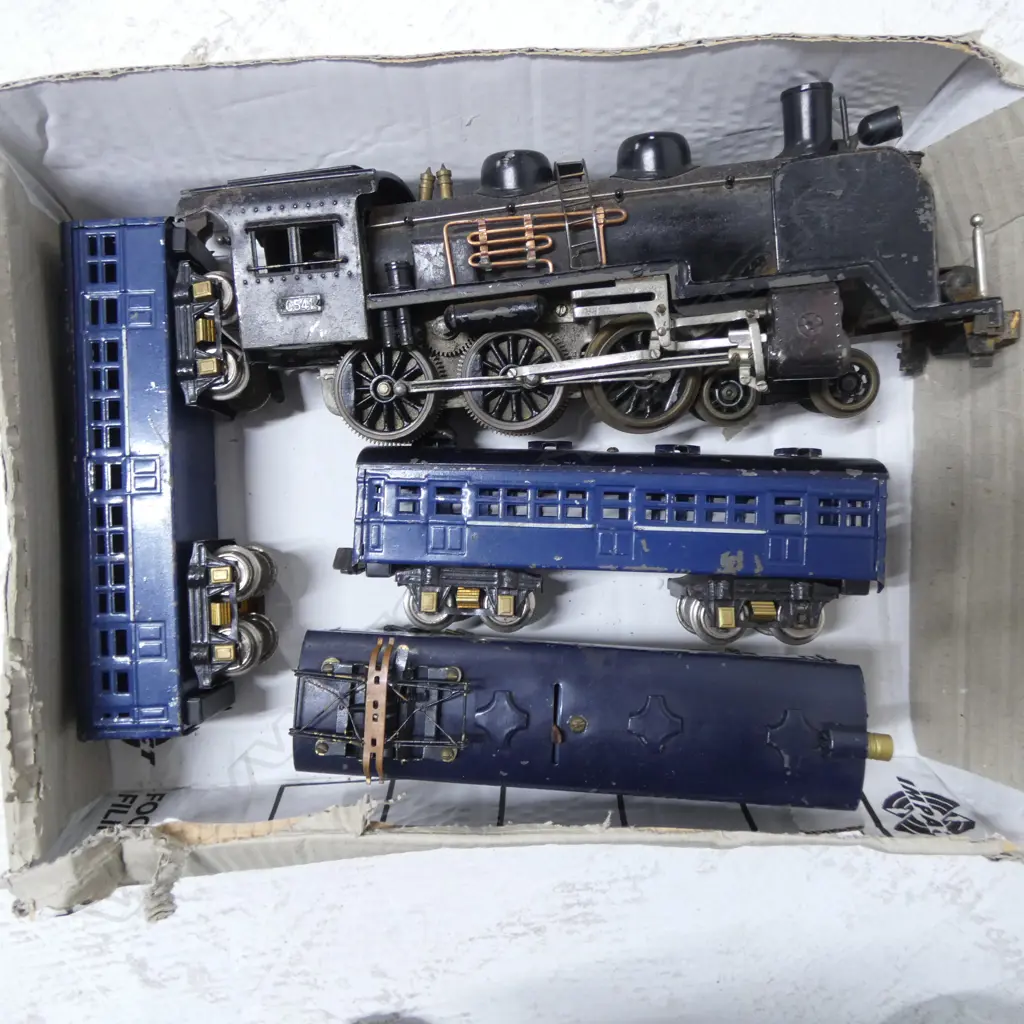 SEKI O GAUGE ELECTRIC ENGINE NO C541 & 3 CARRIAGES Image 1++