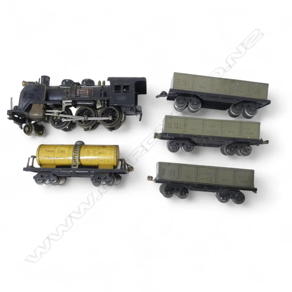 SEKI O GAUGE ELECTRIC ENGINE NO541 & 4 CARRIAGES Image 1++