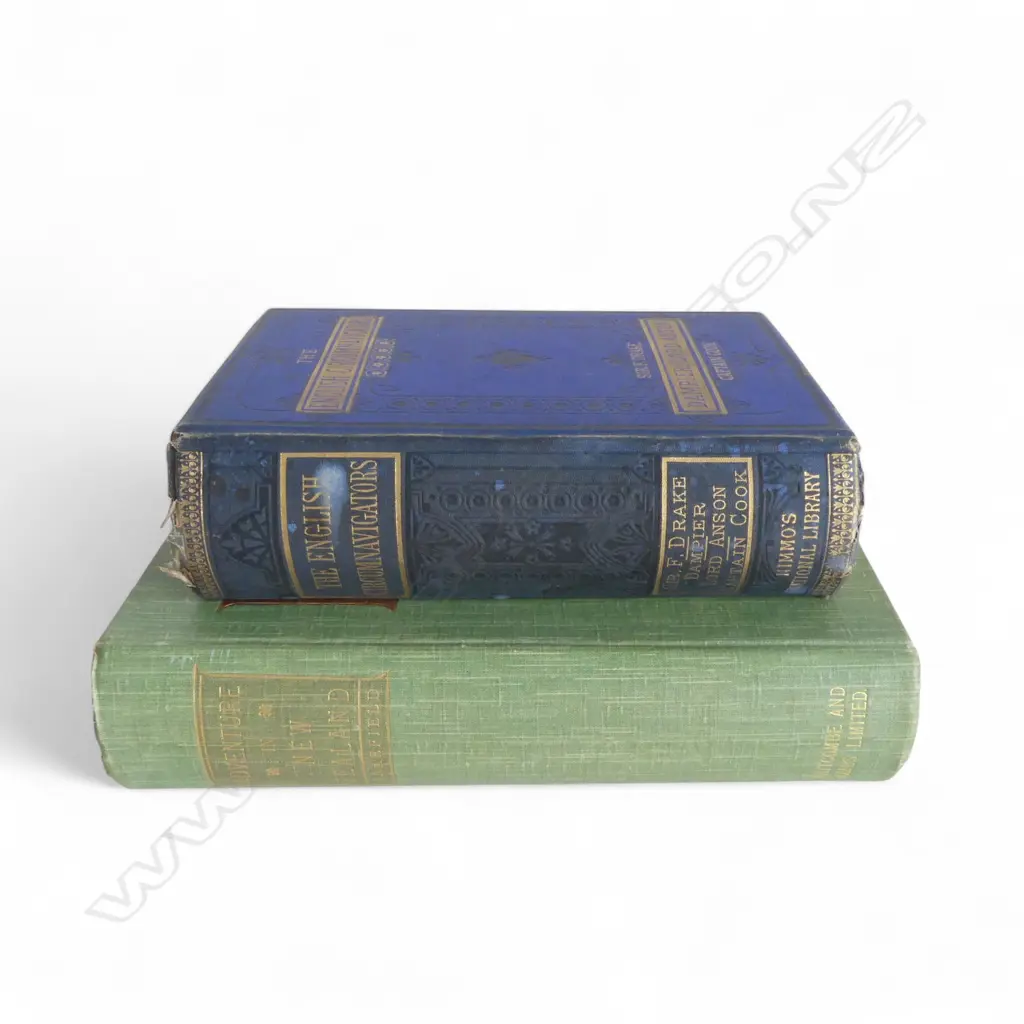Antique; 'Adventure in New Zealand' 1839 to 1844 by Edward Wakefield Pub 1908 & 'The English Circumnavigators' Pub 1876 Image 1++