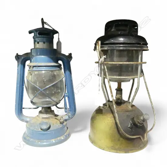 2 OLD HURRICANE LAMPS