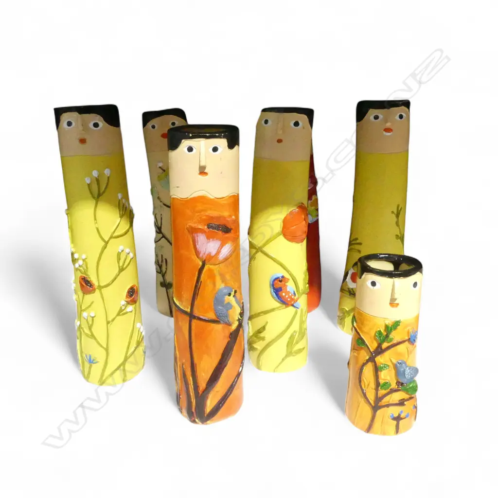 7 VINTAGE HAND PAINTED HOLLOW DOLLS H.180mm  Image 1++