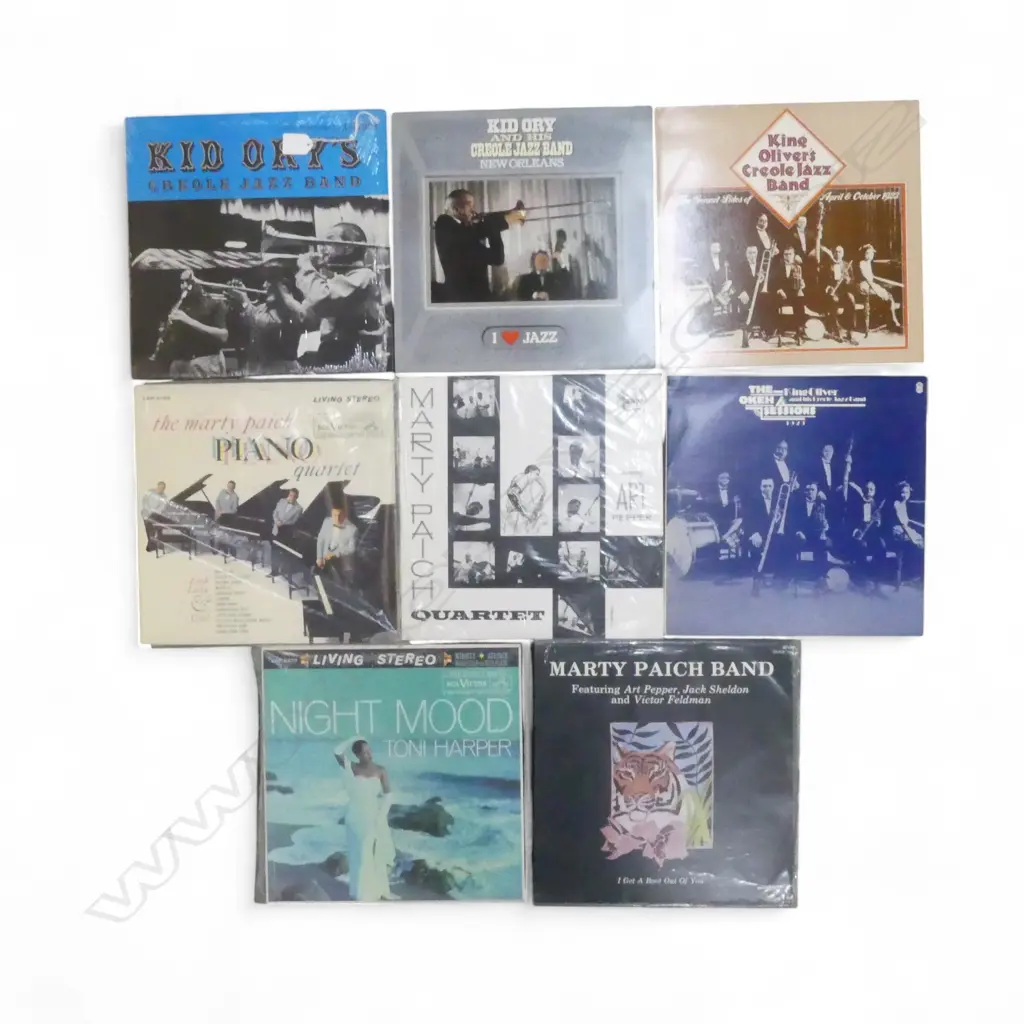 ASST. MARTY PAICH, KID ORY etc JAZZ LPs  Provenance: Ex Collection Wellington Choy Image 1++