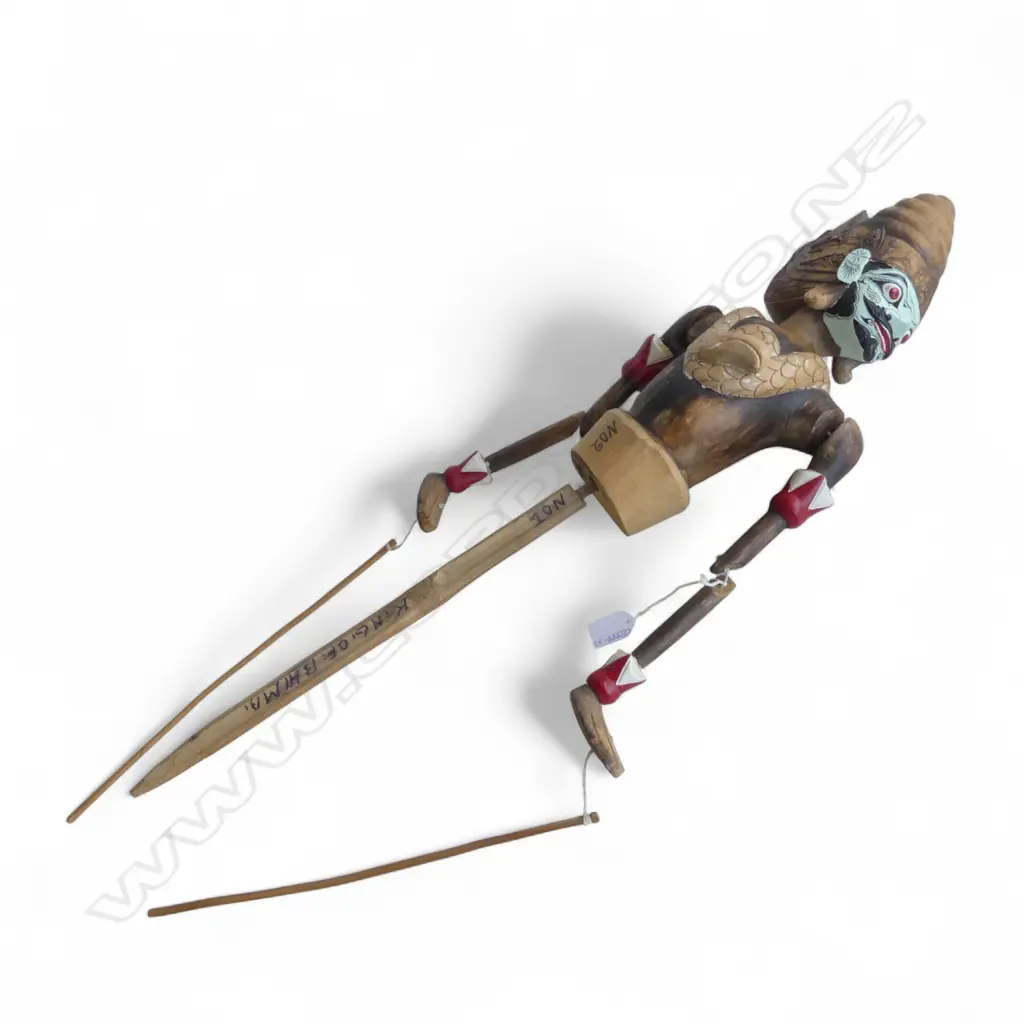 INDONESIAN WAYANG GOLEK PUPPET 'KING OF BHIMA MAHABARATA' H.810mm Image 1++