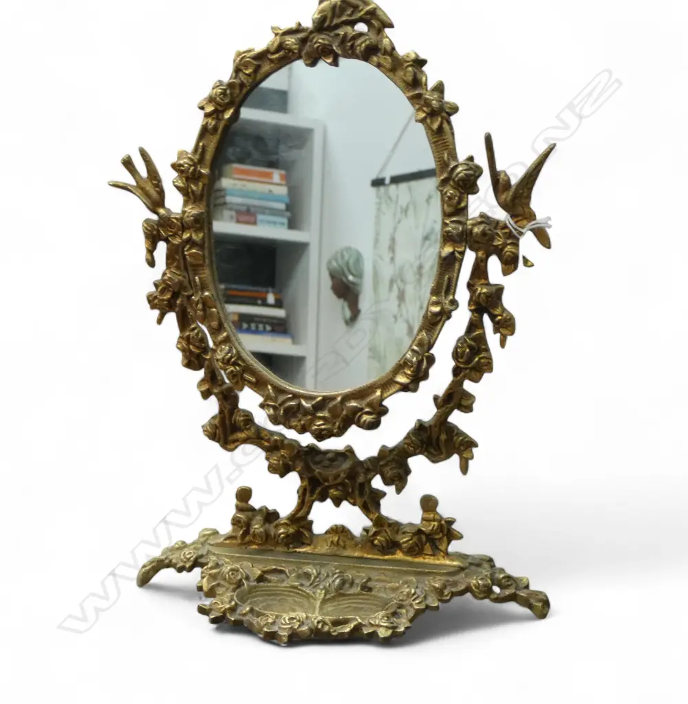 TABLE TOP SWING MIRROR, BRASS FRAME H.330mm Image 1++