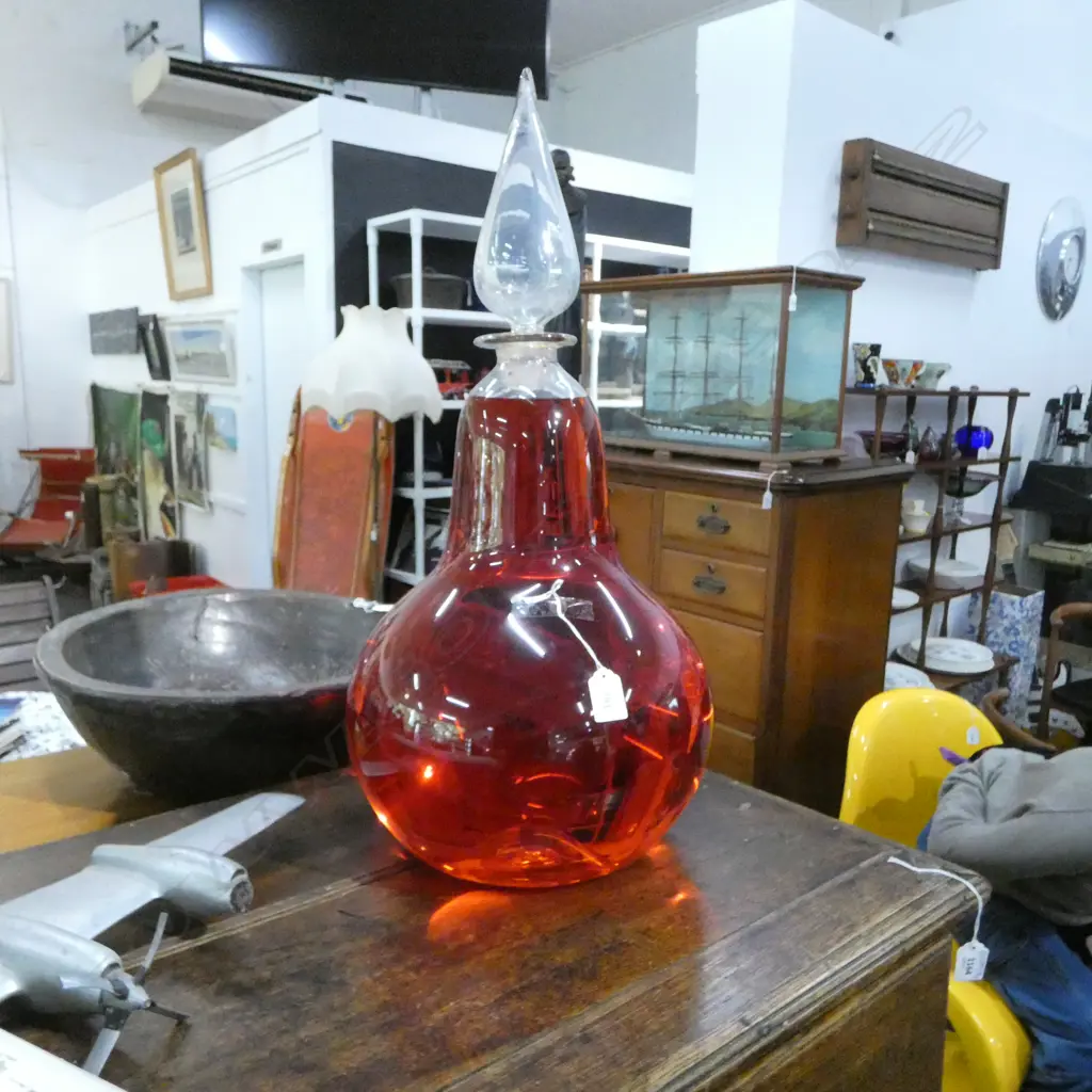 LARGE CLEAR OLD CHEMIST JAR, H.630mm Image 1++