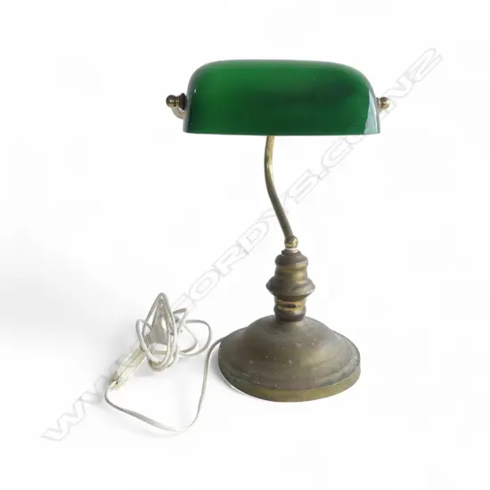 BANKERS LAMP, SOME CORROSION TO METAL H.380mm