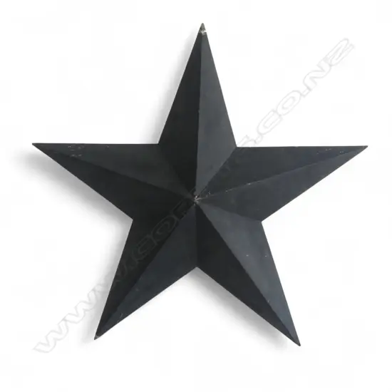 BLACK PAINTED METAL STAR 615mm dia