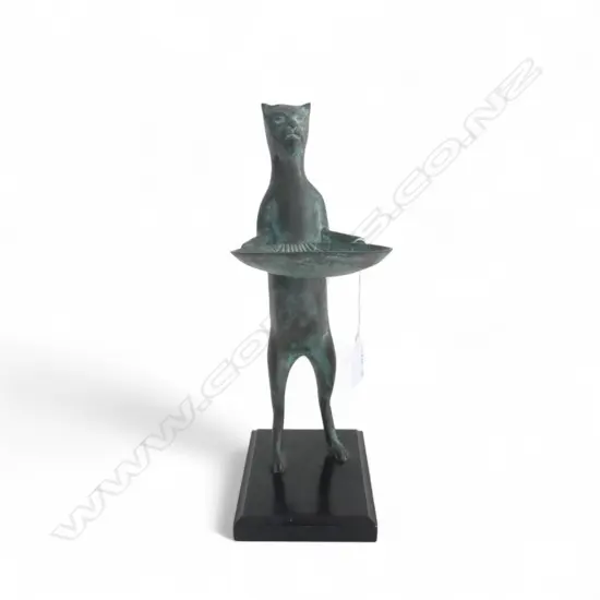 IN THE STYLE OF DIEGO GIACOMETTI 'THE CAT BUTLER' BRONZE SCULPTURE 280mm(H)