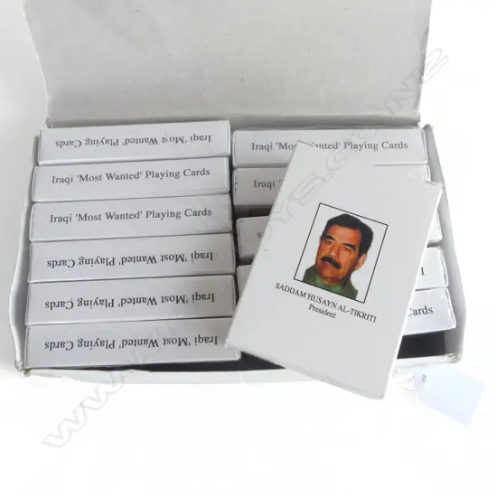 12 AS NEW IRAQI 'MOST WANTED' PLAYING CARDS 
