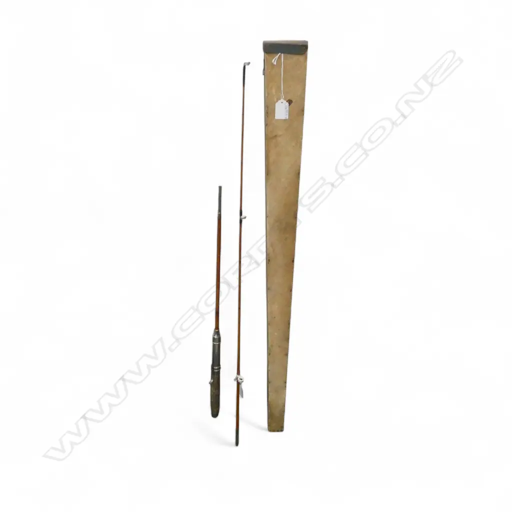2 PCES SPLIT CANE ABBEY & IMBRIE FRESHWATER FISHING ROD L.1510mm in box Image 1++