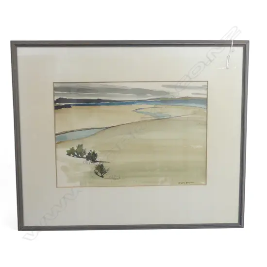 HELEN BROWN, COASTAL LANDSCAPE WC, 225x325mm, SIGNED