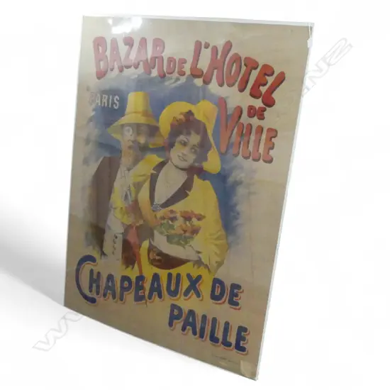 LG VINTAGE FRENCH POSTER 'BAZAR DE L'HOTEL DE VILLE' 1600x1200mm