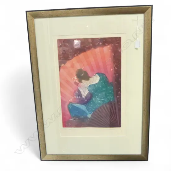 CAROLE SHEPHERD, BODY COVERS - UTAMARO'S FAN COLOURED ETCHING ED. 30/50 445 X 295mm