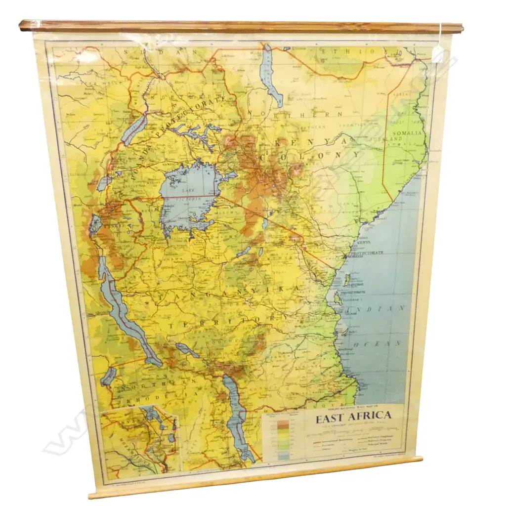 MAP OF EAST AFRICA 1210x965mm Image 1++
