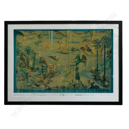 BILL HAMMOND 'JINGLE JANGLE MORNING' LG FRAMED BOOK COVER PRINT, CHRISTCHURCH ART GALLERY, 2008, 870x580mm