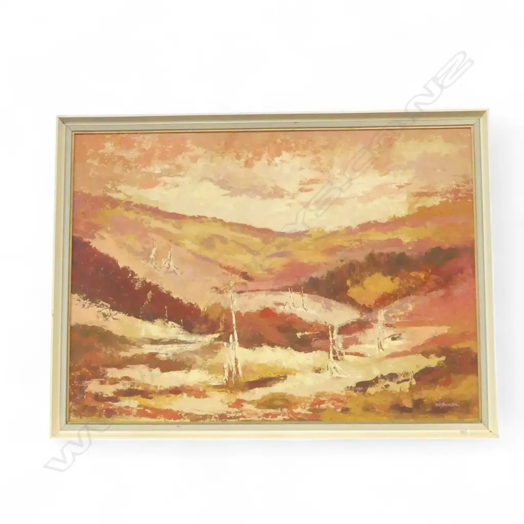 M. D. ALEXANDER, (ABSTRACT 2): LANDSCAPE AFTER DROUGHT' ACRYLIC ON BOARD 595x825mm, SIGNED Image 1++