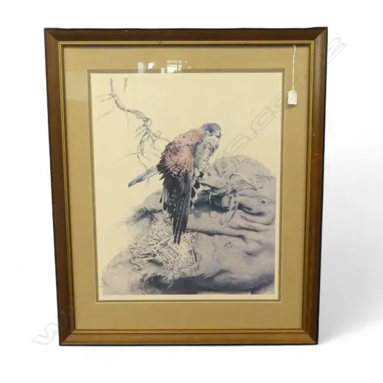 RAYMOND CHING, EAGLE ON SACK PRINT 533/850 600x490mm SIGNED 