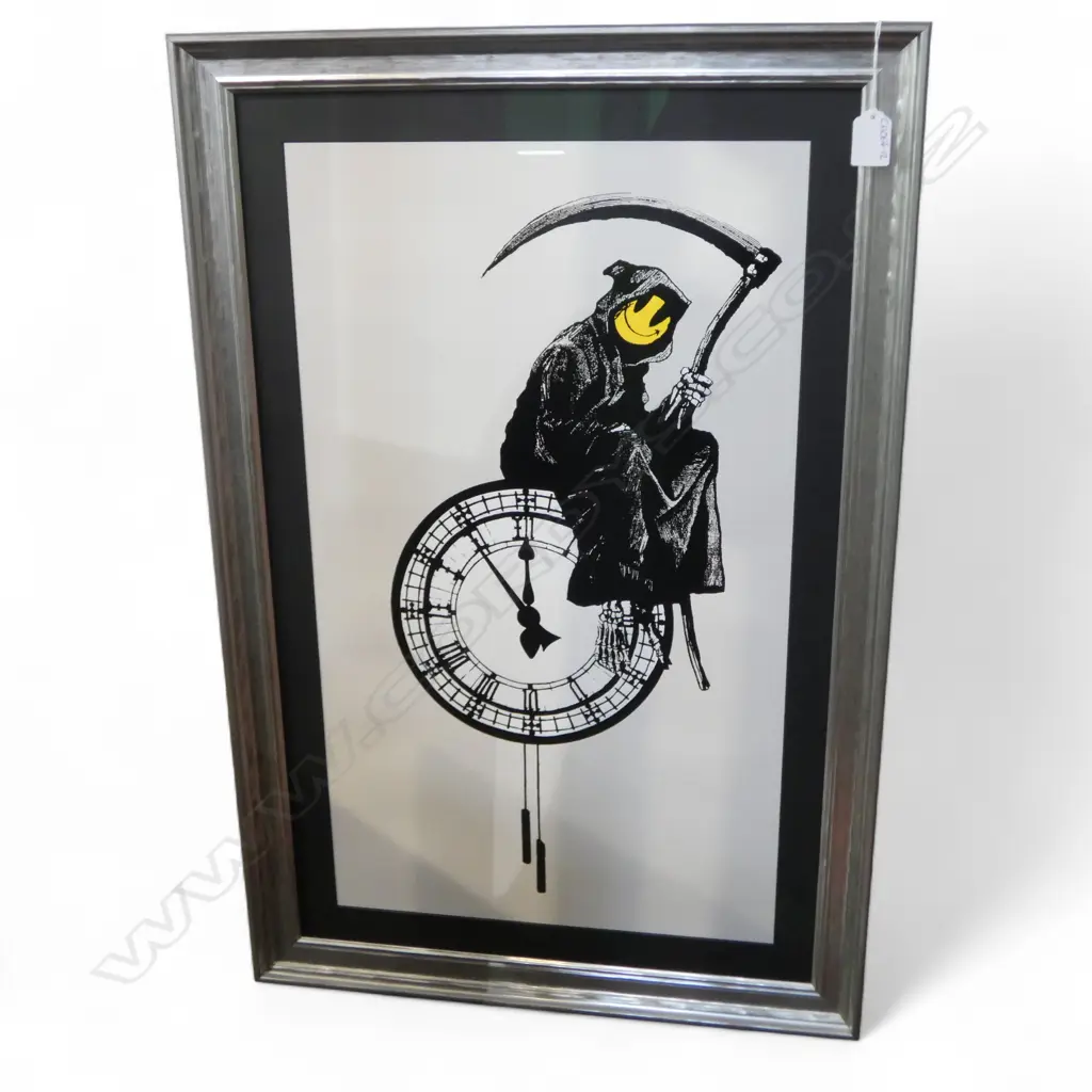 THE GRIN REAPER BANSKY POSTER PRINT 625x370mm Image 1++