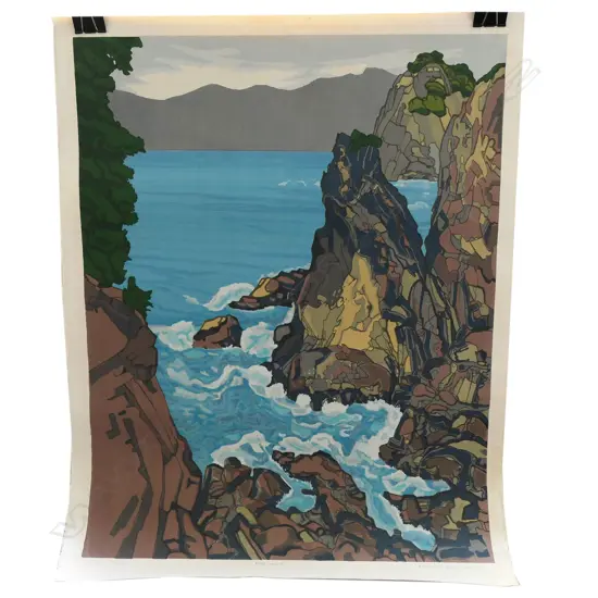 FASSETT BURNETT (1932-) 'RAWHITI' SCREENPRINT, ARTIST'S PROOF, SIGNED & DATED '84, unframed. Some foxing, 720 x 560mm