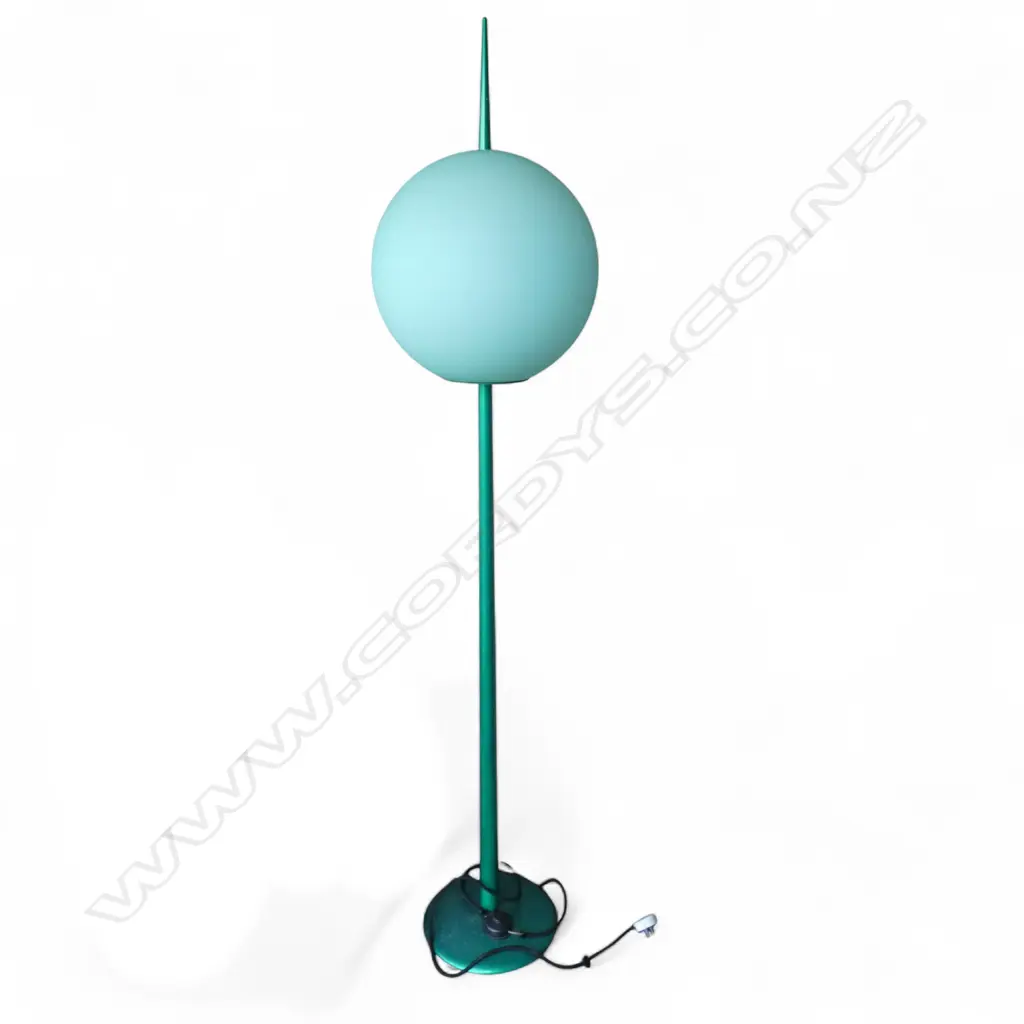 CONTEMPORARY GREEN STANDARD LAMP WITH GREEN GLASS SHADE 1760mm (H) Image 1++