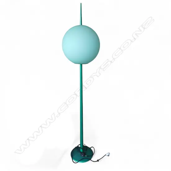 CONTEMPORARY GREEN STANDARD LAMP WITH GREEN GLASS SHADE 1760mm (H)