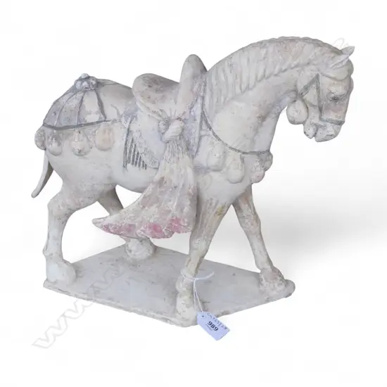 CHINESE TANG STYLE POTTERY HORSE H320MM