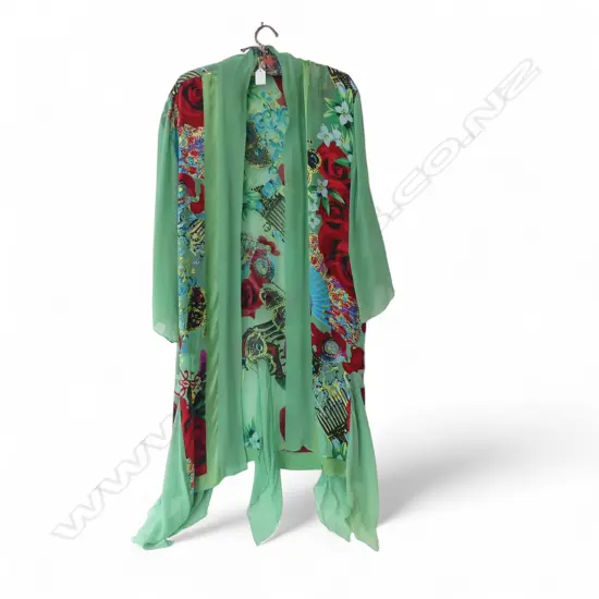 SILK AND RAYON 1920s STYLE SHAWL COAT