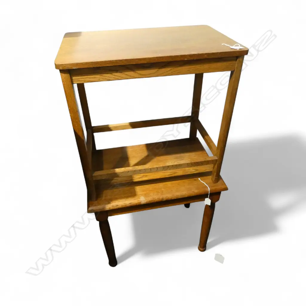 2 OAK SMALL OCCASIONAL TABLES 530x350x520mm largest Image 1++