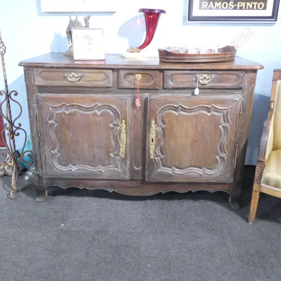 ANTIQUE FRENCH LOUIS XV STYLE FRUITWOOD PROVINCIAL BUFFET 1500x670x975mm
