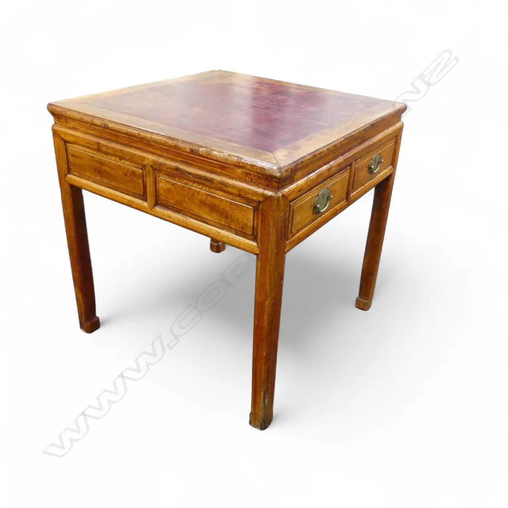 ORIENTAL TABLE w. 3 DRAWERS 840x840x855mm Image 1++