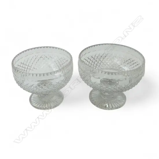 PR CRYSTAL FOOTED BOWLS H.175mm, 210mm dia