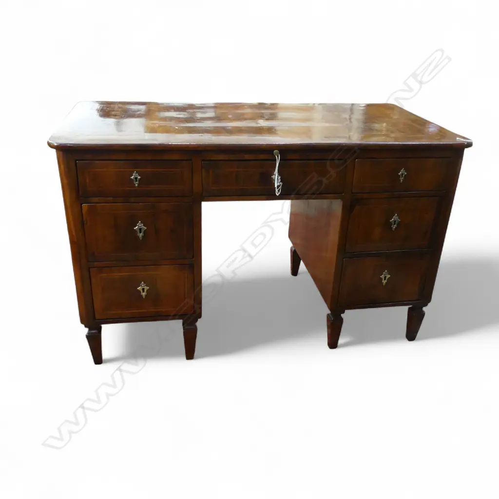 VINTAGE WALNUT INLAID DESK 1255x640x770mm Image 1++