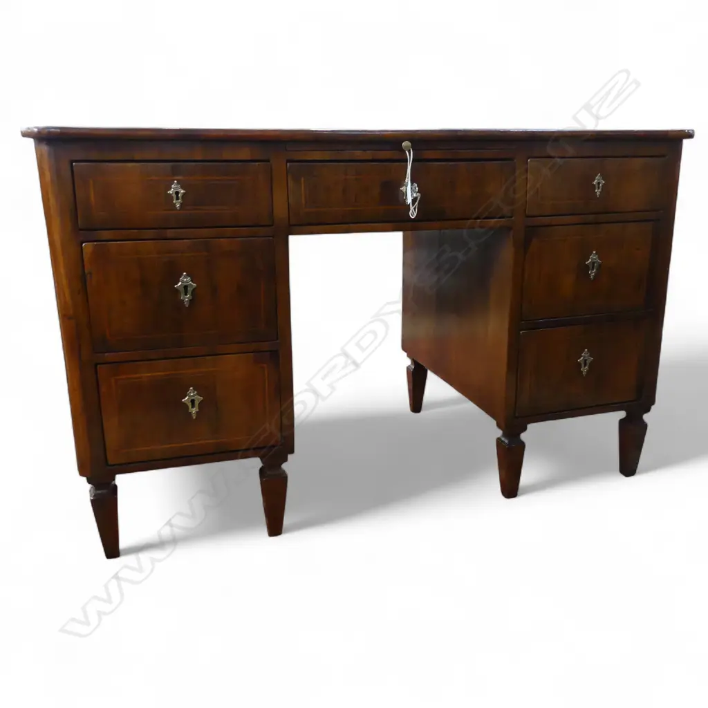 VINTAGE WALNUT INLAID DESK 1255x640x770mm Image 1++