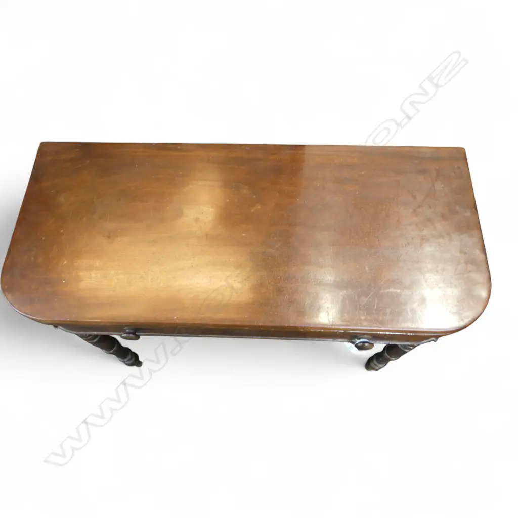 GEORGIAN MAHOGANY FOLD OVER SUPPER TABLE 940x410x765mm Image 1++