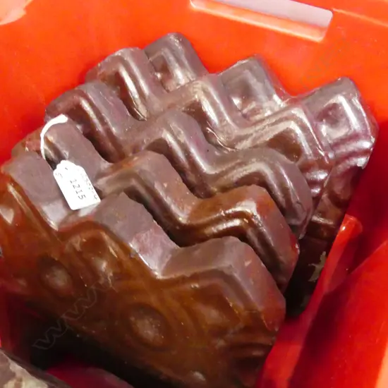 5 OLD N.Z. GLAZED GARDEN EDGINGS H.220mm