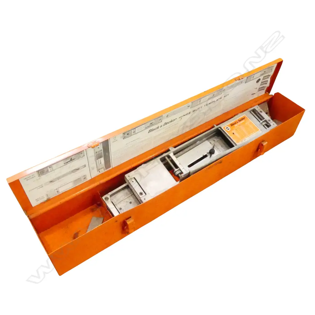 VINTAGE CASED BLACK & DECKER HINGE BUTT TEMPLATE KIT  Image 1++