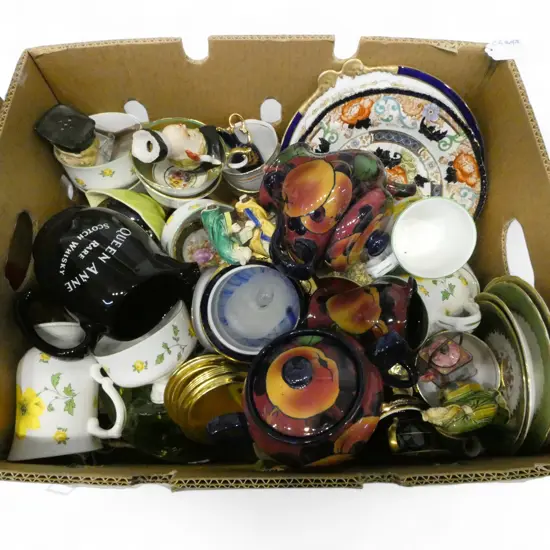 ASST. CHINA INCL. LIMOGES & 3 PCE ROYAL STANLEY JACOBEAN WARE TEA SET (SUGAR HANDLE AF)