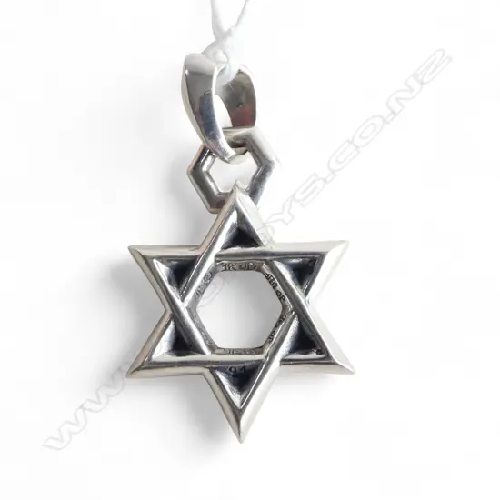 COPY 'CHROME HEARTS' 925 SILVER STAR PENDANT, 35mm dia 28gms