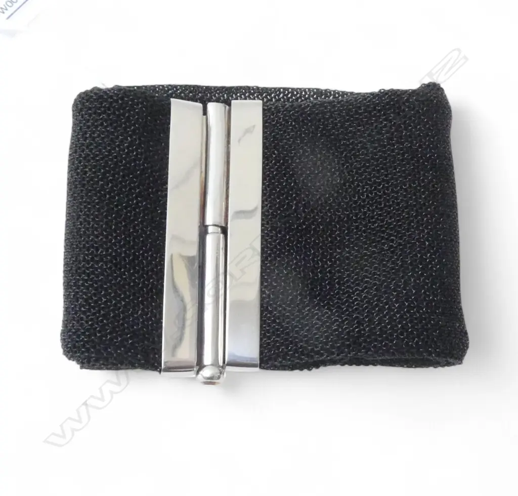 ITALIAN MADE 925 STG SILVER CUFF BRACELET (BLACK MESH IS STG SIL AS WELL)... Image 1++