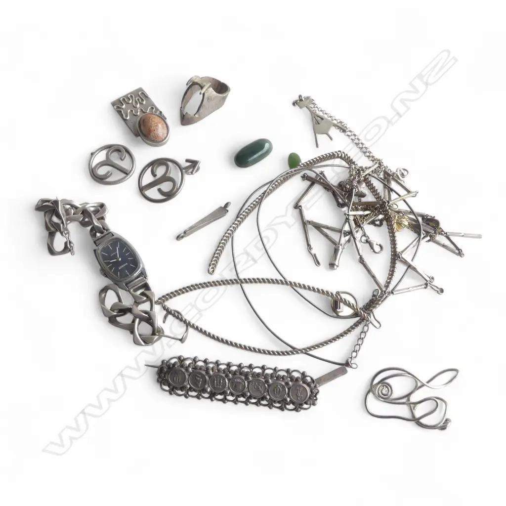 ASST. JEWELLERY, SOME STG SILVER 129gms Image 1++