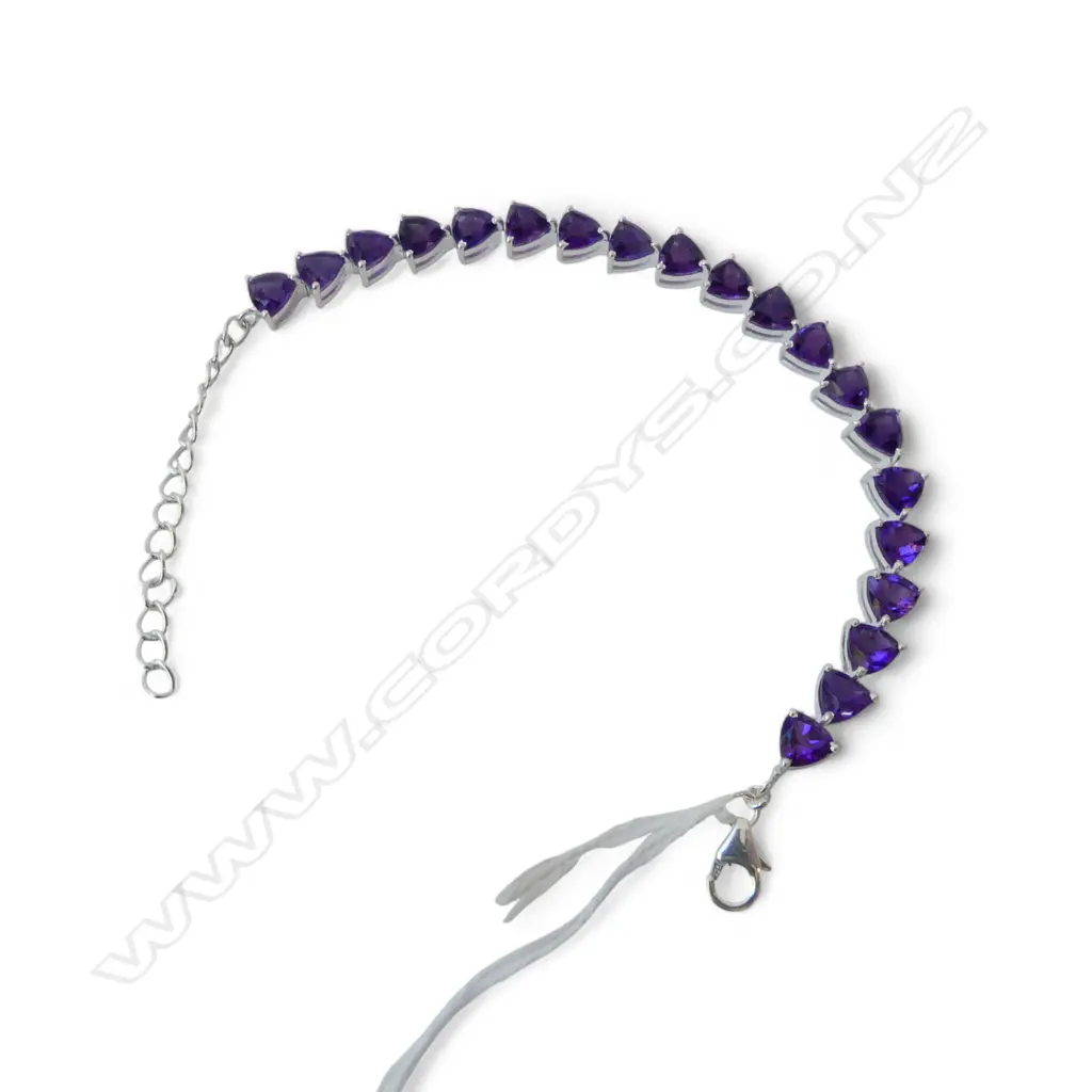 SILVER AMETHYST BRACELET Image 1++