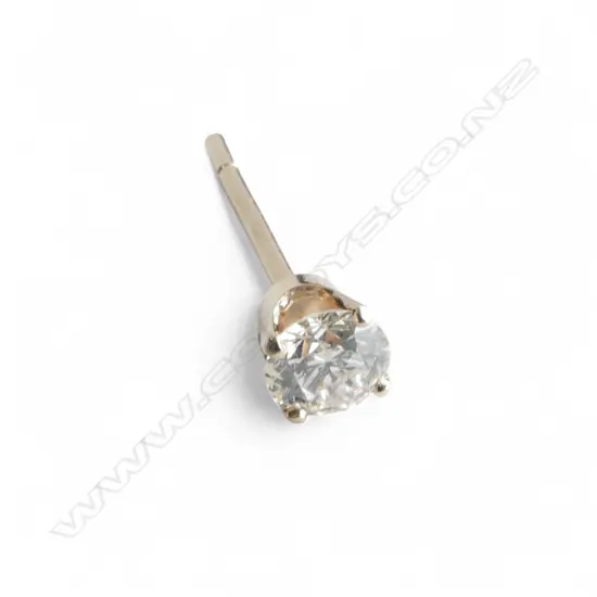 9ct YG SINGLE STUD DIAMOND EARRING TDW. 0.10ct, 0.23gms NO BUTTERFLY