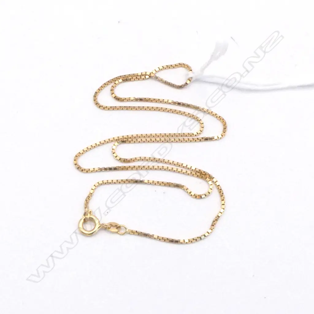 18CT YG NECKLACE L.400mm, 3.83gms Image 1++
