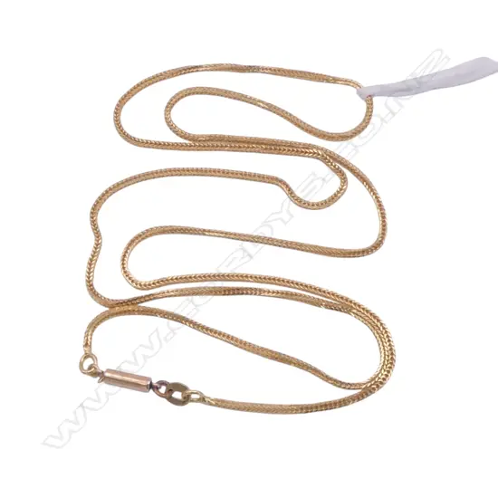 18CT YG NECKLACE w. 9CT CLASP, L.620mm, 5.96gms