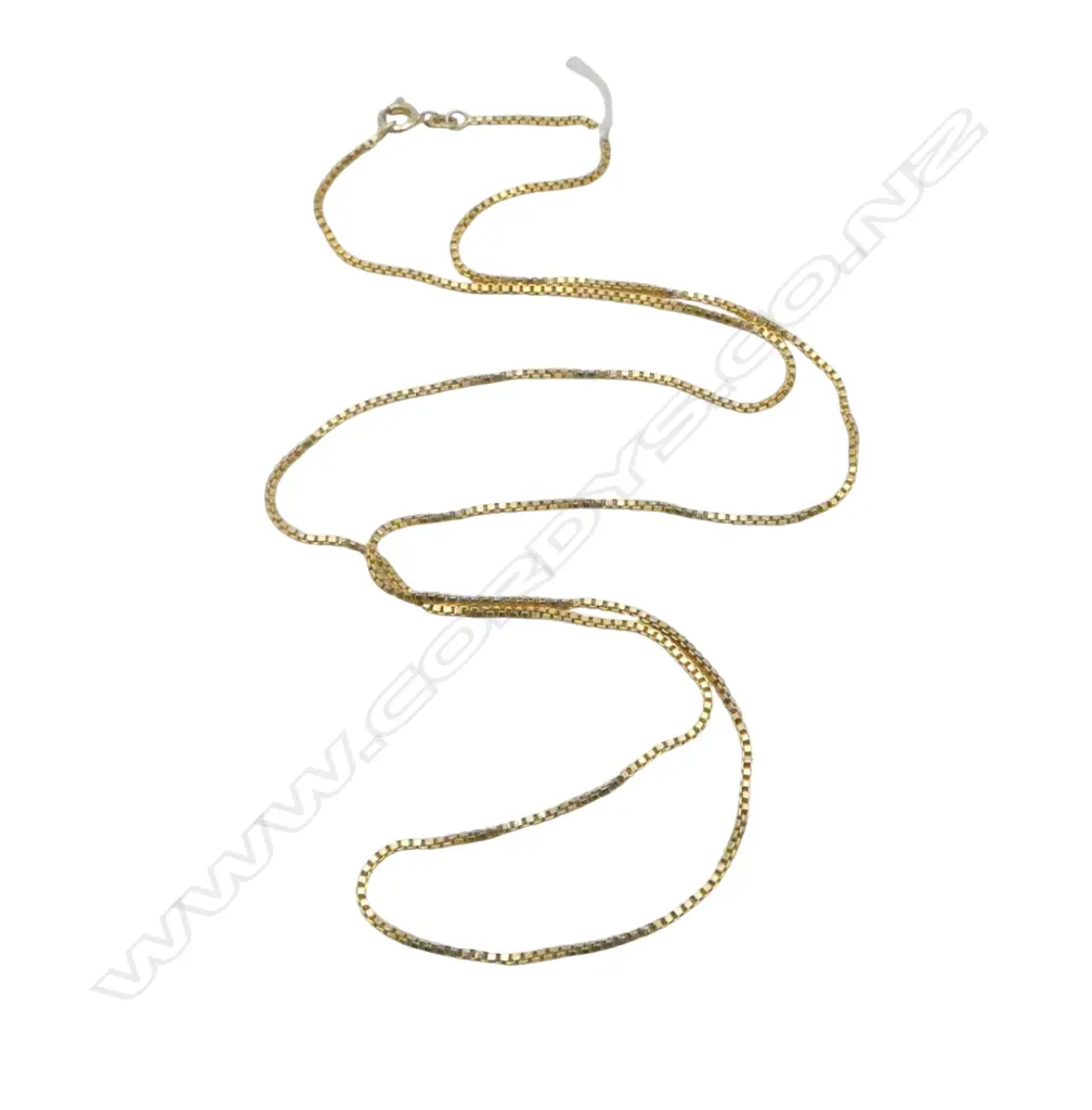 8ct (333) GOLD fine box LINK NECKLACE L.600mm. 4.36gm Image 1++