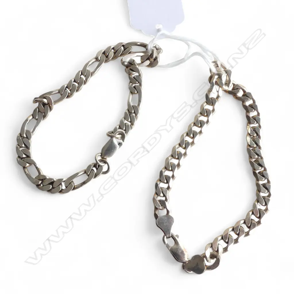 2 STG SILVER BRACELETS, 32gms Image 1++