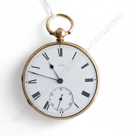 18ct GOLD 19thC POCKETWATCH fusee movement  84gms NO GLASS