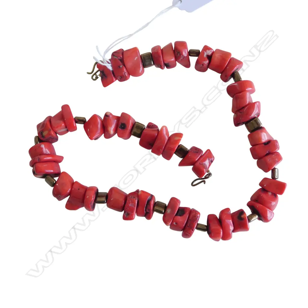 RED CORAL NECKLACE L.550mm Image 1++