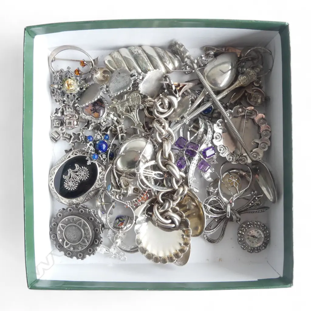ASST. SILVER TONED JEWELLERY, SOME STG Image 1++