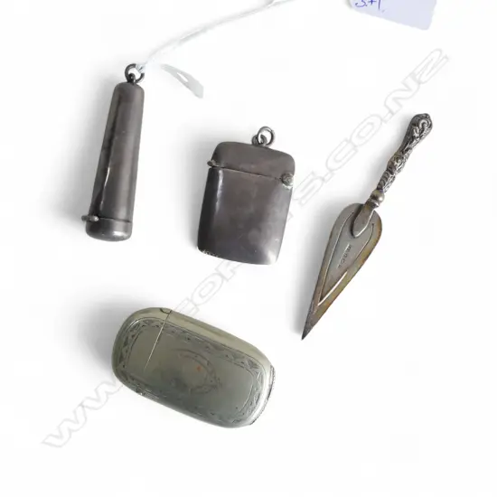 2 VESTAS (LARGER NOT SILVER), CIGARETTE HOLDER CONTAINER, PAGE MARKER 